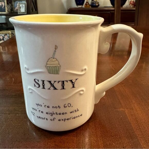 Grasslands Road “SIXTY ” Coffee Tea Mug Ceramic Collectible NEW Birthday Gift - Picture 1 of 5